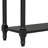 TREXM Daisy Series Console Table Traditional Design With Two Drawers And Bottom Shelf (Black)-334574079
