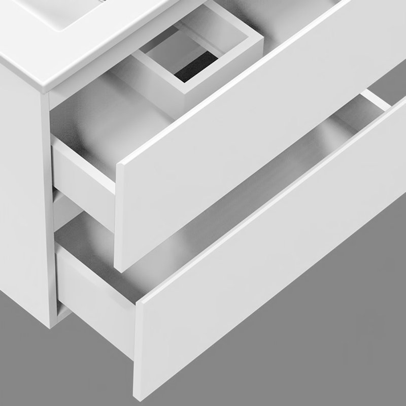 Nurie 600mm Single Bathroom Vanity with Drop In Ceramic Basin