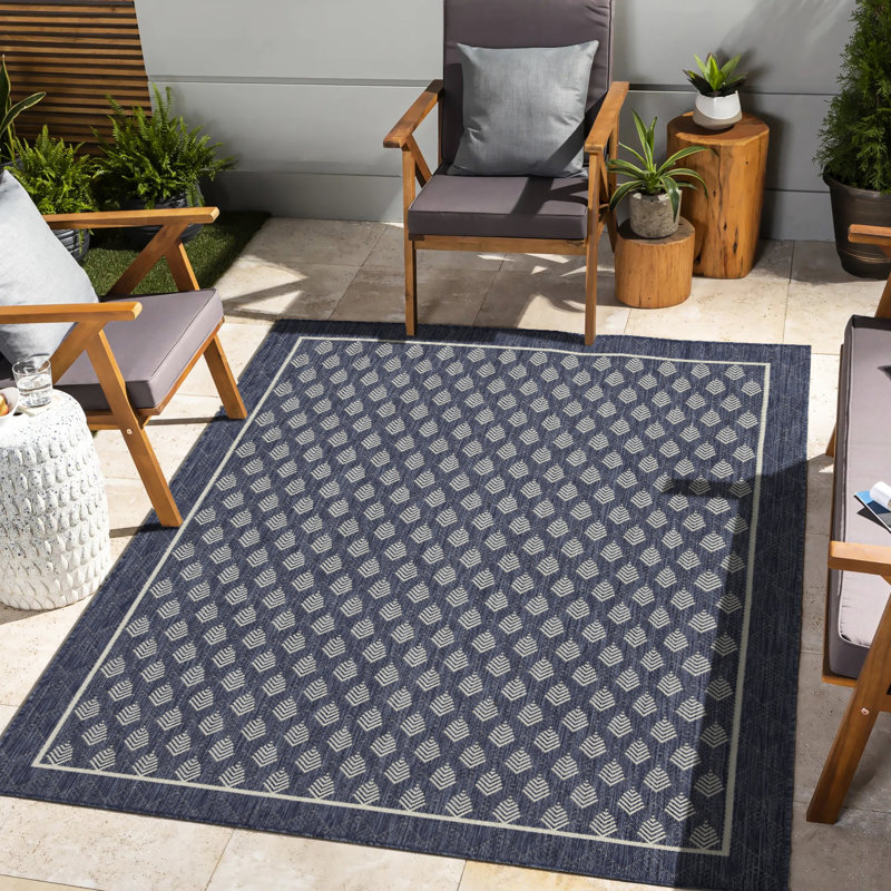 Blue Area Rug - 5 Ft. 3 In. X 7 In., Sunshine Gchar2007, Polypropylene, For Indoor/Outdoor Living Areas Made With