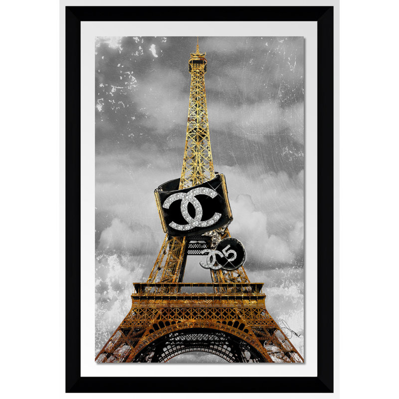 " Wrapped In Couture ", 27.5" H x 21.5" W x 0.75" D, Black Framed