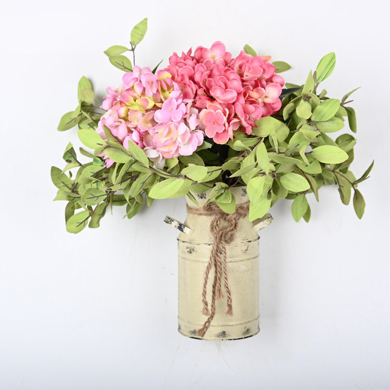 Arrangement d'hortensias en pot, Rose