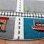 Carousel Kids Racetrack Area Rug In Grey / Ivory-965805061