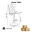 Tabouret de bar pivotant en velours à hauteur réglable avec structure en métal (ensemble de 2)-1177107834-1177107815