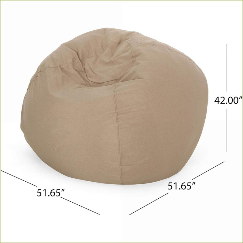 Fauteuil à billes rond de 5 pieds pour enfants Adultes - Housse en microsuède amovible, mousse haute densité | Toscane