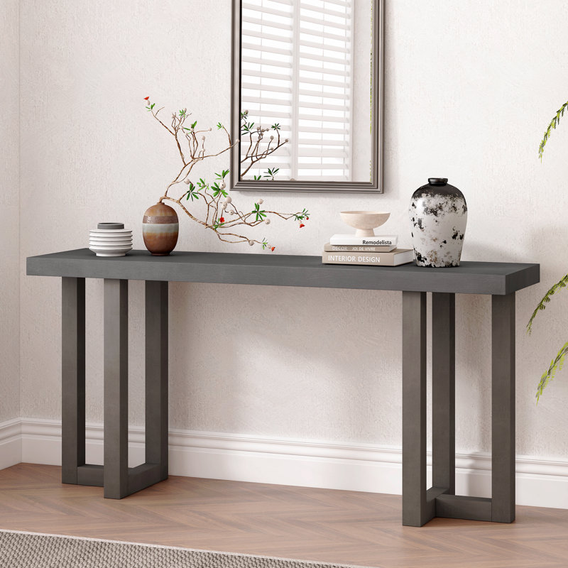Console Table With Legs, Gray