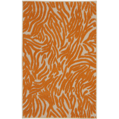 Tapis d'intérieur / extérieur orange Marazi