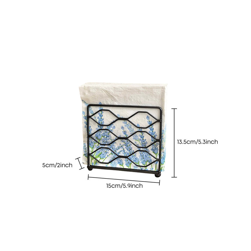 Porte-serviette géométrique en métal, support de serviette autoportant moderne pour comptoir de cuisine et table de salle à manger