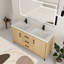 Ensemble de meuble-lavabo double 60 po avec plateau en résine 60 po