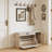  37.8" Shoe Storage Bench with Cushion, 3-in-1 Entryway Cabinet with Flip Drawer-1940125556