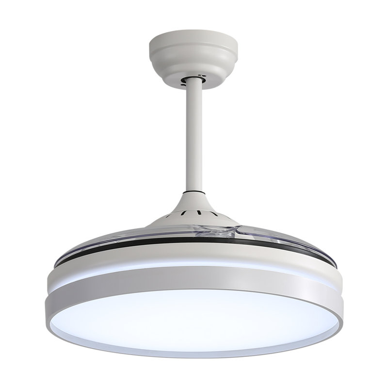 Ceiling Fan with LED Lights, White