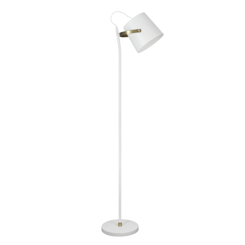 #42001-54-1, Floor Lamp,57-1/8"H,E26 Socket,Bulb Not Included, Matte White, Matte White