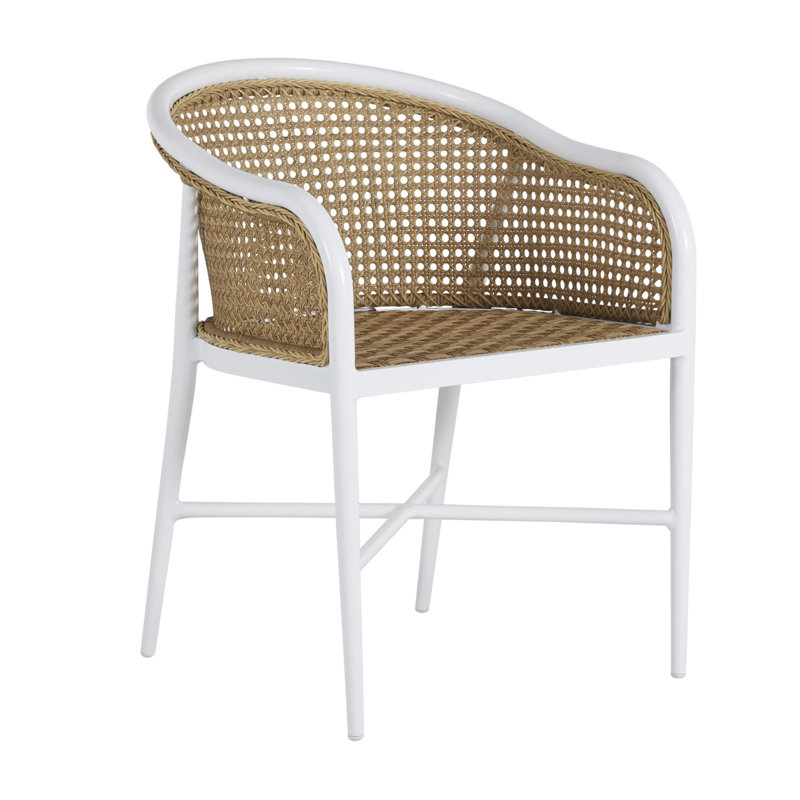 Havana Arm Chair, Chalk, No Welt, Natural White