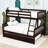Twin Over Full Wood Bunk Bed With Twin Trundle, Built-In Ladder And Guardrail-814706794