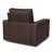 36.2" Wide Swivel Accent Armchair-Espresso PU-326647815