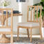 Balin & pari Clarington - Chaise d'appoint en bois avec assise rembourrée et dossier à broche, brun naturel Clarington-1111567625