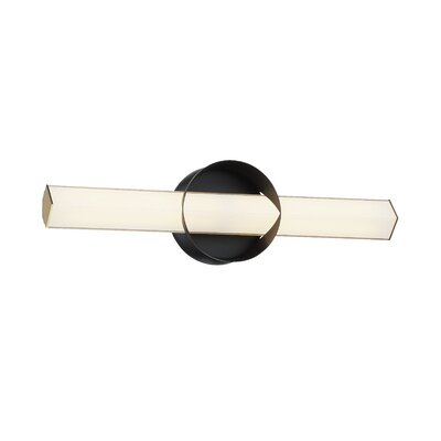 Gee 1 - Light LED Dimmable Coal/Honey Gold Flush Mount -  Orren Ellis, 7F8330E9EFDA44A7A0B7E292AAE1A910