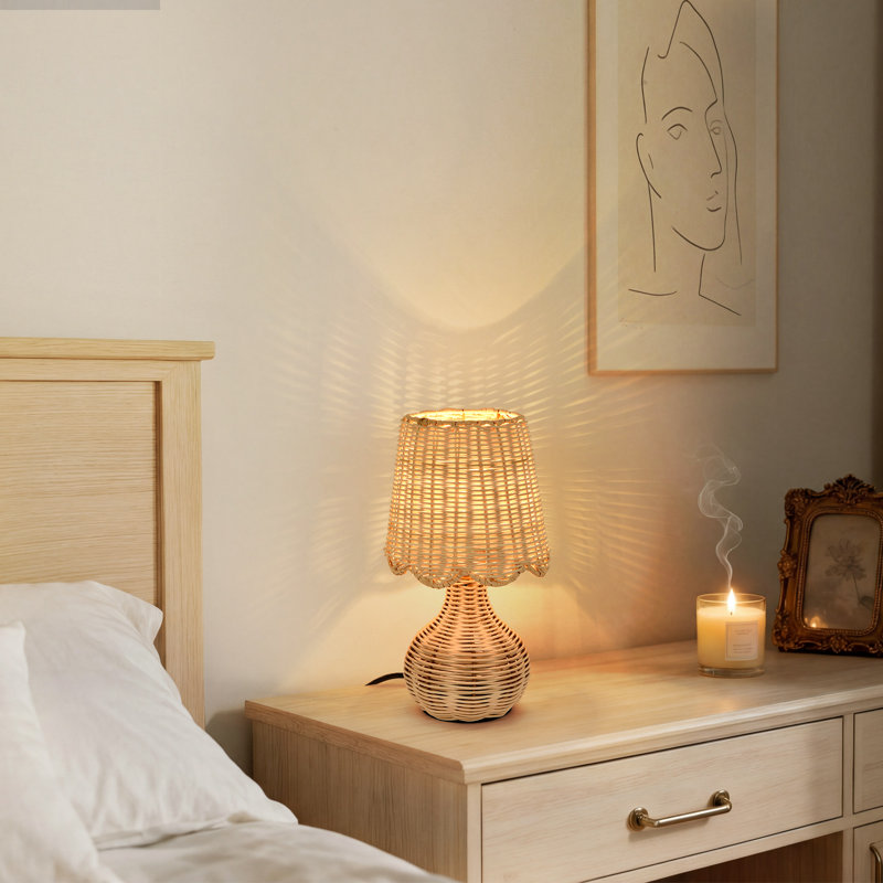 13'' Minimal Accent Table Lamp, Beige