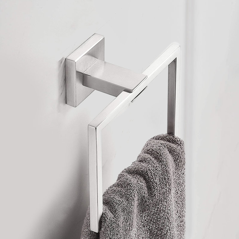 Porte-serviettes de bain en acier inoxydable, Nickel brossé