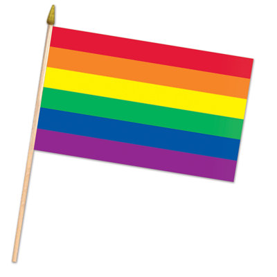 Drapeau arc-en-ciel, tissu, 11 po x 18 po, paquet de 12