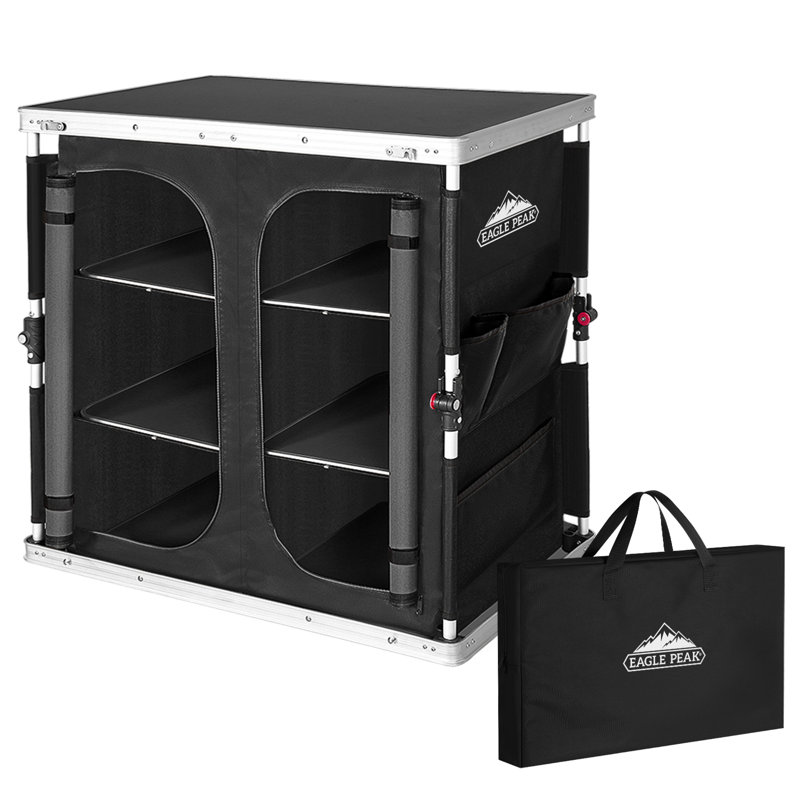 Table de camping double EAGLE PEAK, Noir