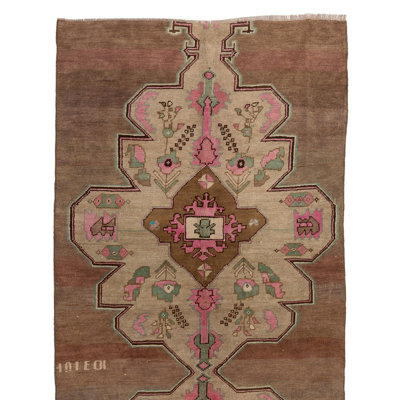 Unique Handmade Vintage Turkish Village Runner Rug