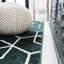 Tapis vert / blanc Mashawna-1158466975