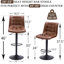 Tabouret de bar pivotant à hauteur réglable avec dossier pour îlot de cuisine-1663195315-1663195318