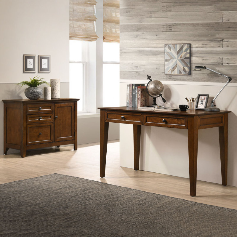 Jacon Solid Wood Writing Desk, Brown
