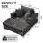 Corduroy Upholstered Sofa Lounge Chair With Removable Ottoman And Pillows-74963643
