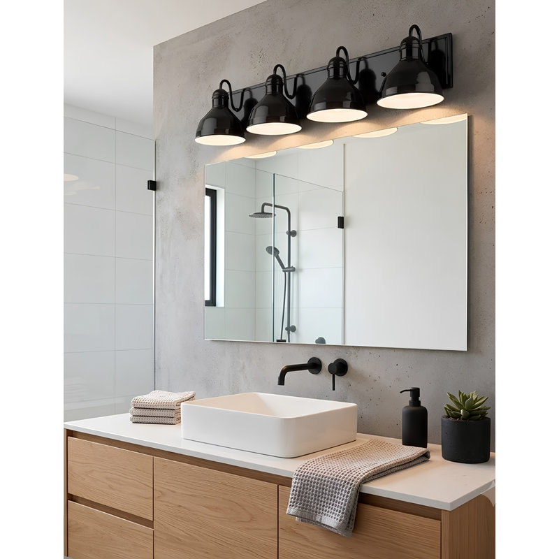 Hachiro Dimmable Vanity Light, 4, Black