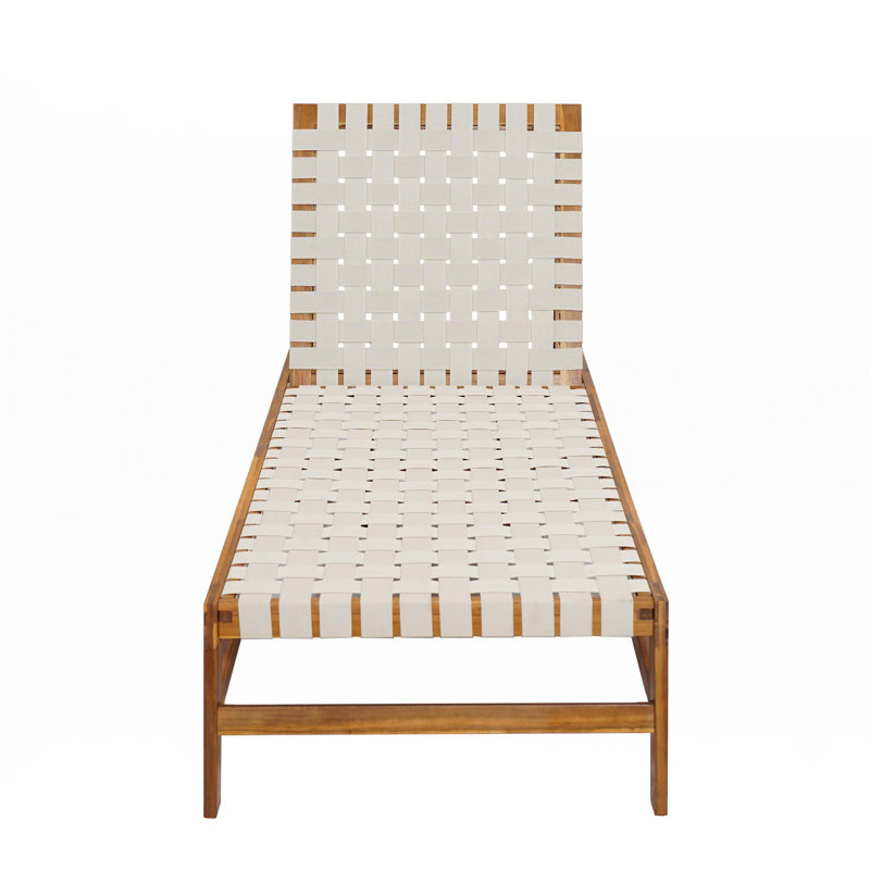 Outdoor Rope Chaise Lounge, White