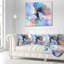 Fleur créative en plusieurs couleurs - Coussin décoratif imprimé abstrait-30423535-30423537