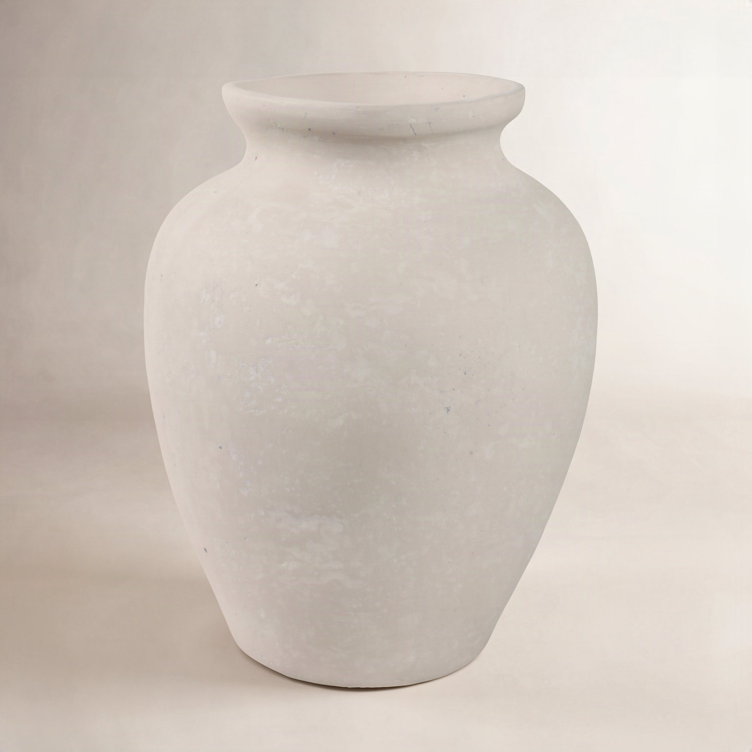 Andrelisa Ceramic Table Vase, Ivory/Tan