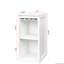 Armoire blanche pour ranger le vin et les dossiers dans le salon