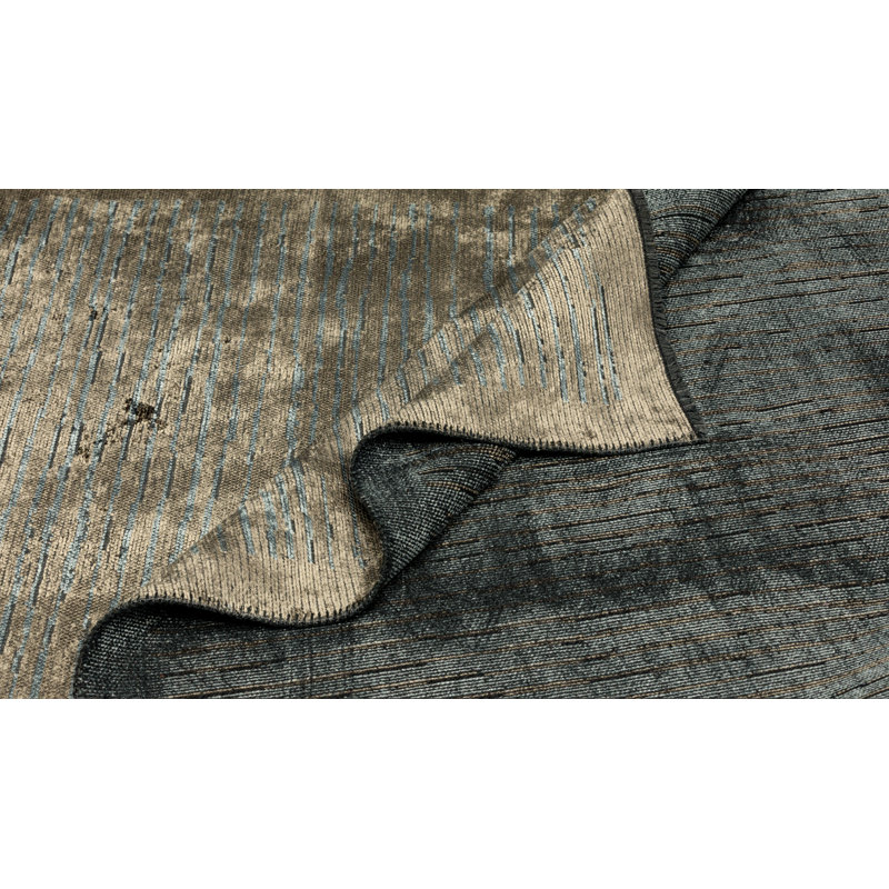 Rapture Abstract Cotton Beige Area Rug, Rectangle 7'10" x 11'2"