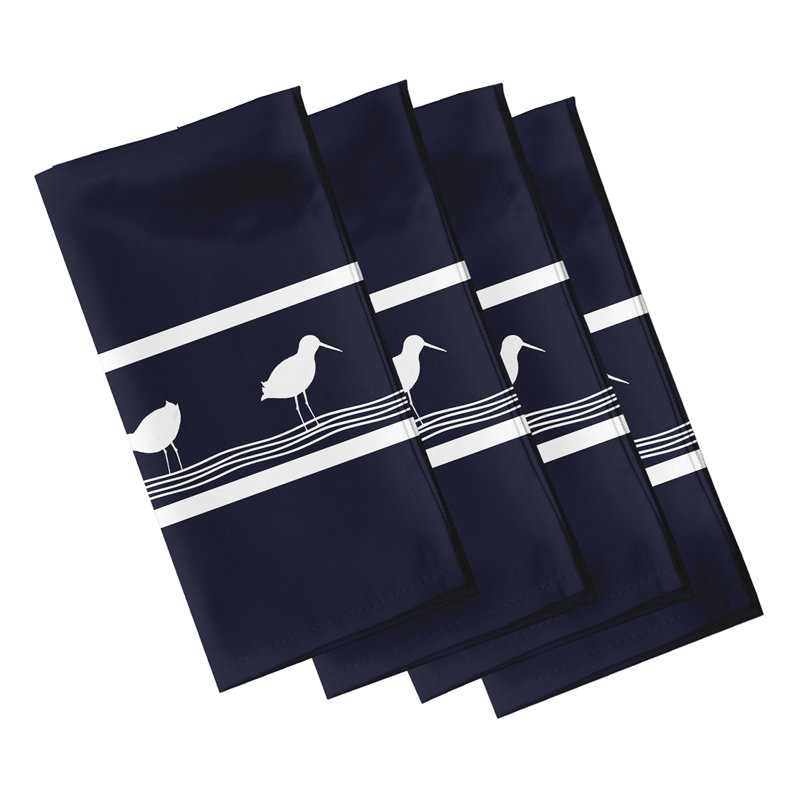 Chauntay Polyester Nautical & Coastal Napkins, Navy