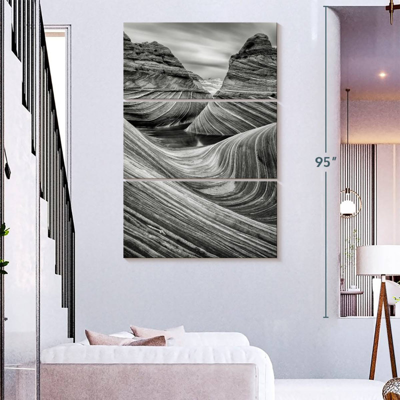Alvord la vague monochrome, H 74 po x l 48 po