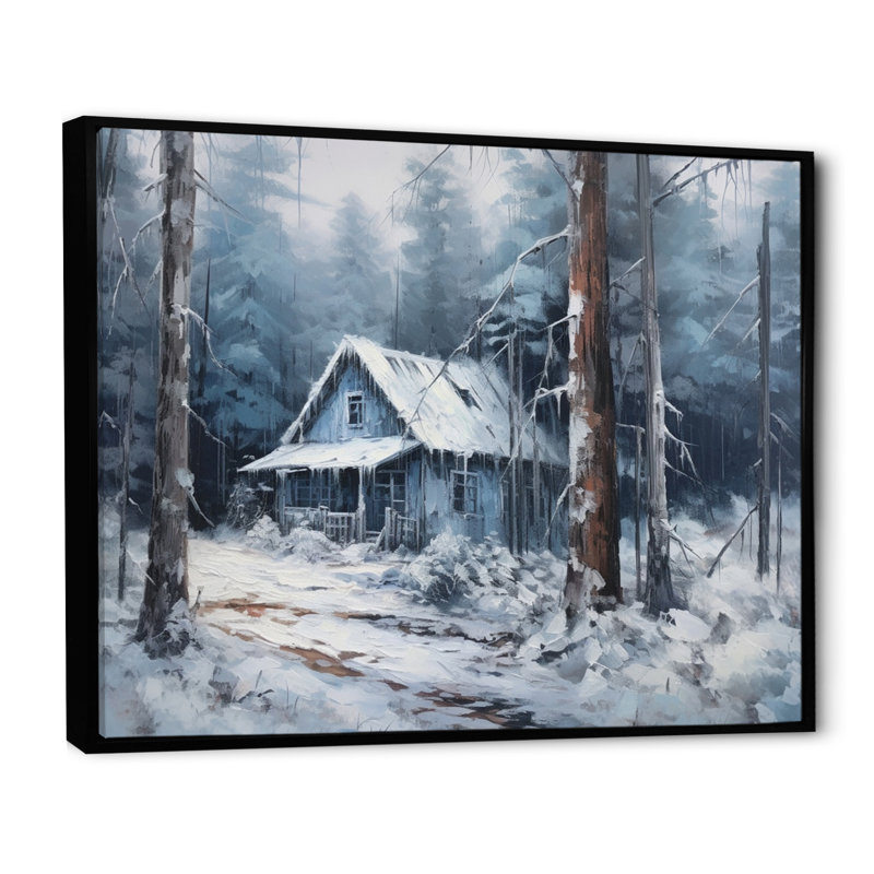 «Winter Snow Marvels II», art mural sur toile, H 34 po x l 44 po, Cadre flottant noir