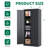 72"H lack Heavy-Duty Metal Storage Cabinet with Lock, 4 Adjustable Shelves