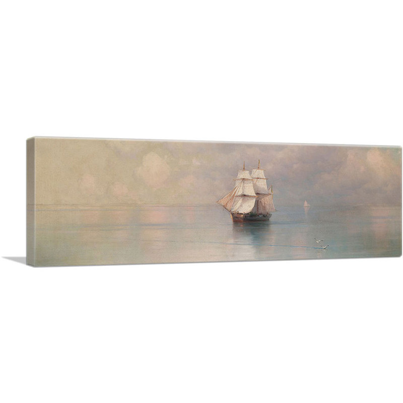 «Calm Seas» par Ivan Aivazovsky, reproduction d'art sur toile panoramique, H 12 po x l 36 po x P 0,75 po