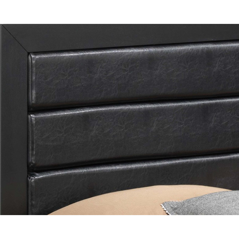 Lit de rangement élégant Sleek, Noir, Grand