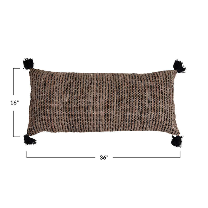  Woven Rectangular Cotton Pillow Cover & Insert