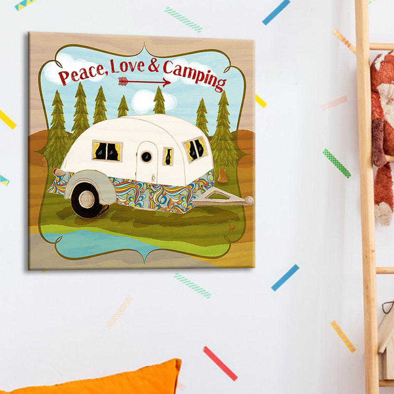 « camping iii », impression, H 18" x l 18" x P 1", Toile tendue