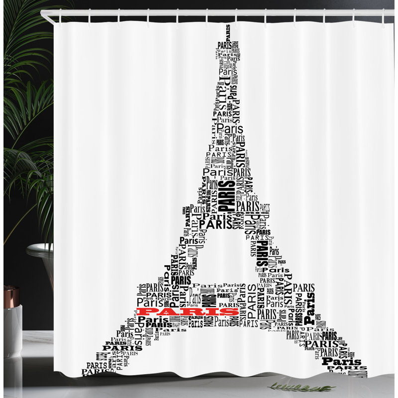 Shower Curtain with Hooks Included, 84"H x 69"W