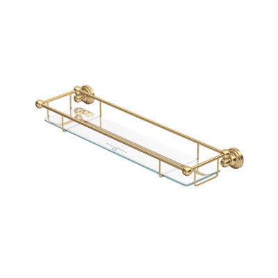 Edwardian Wall Mount Tempered Glass Vanity Shelf