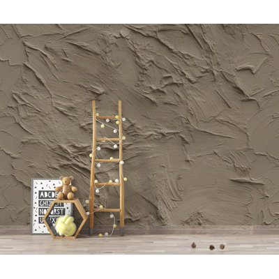 Mushroom Greige Plaster Texture Wallpaper | Warm Earth Tone Abstract Peel and Stick | Rustic Clay Wall Effect | Modern Textured Mural 421DRE