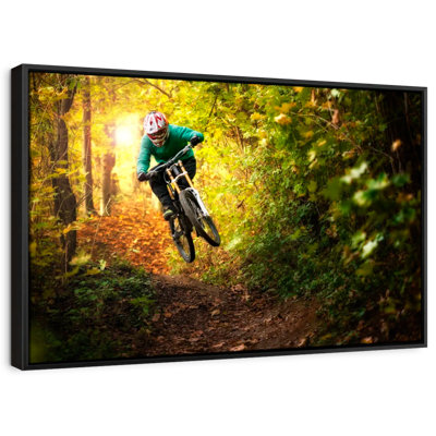Forest Mountain Bicycle Canvas Print