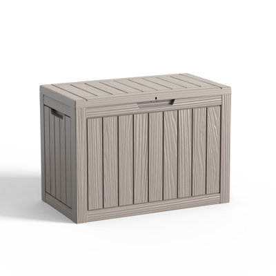 30.77"W 45 Gallon Water Resistant Resin Lockable Deck Box by MINDYES