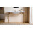 Vici Bathroom Console Sink, Wall-mounted White Ceramic Vanity Basin With 3 Pre-drilled Faucet Holes, Freestanding Stainless Steel Support Legs With Towel Bar, No Faucet-730215967-730215957-730215959
