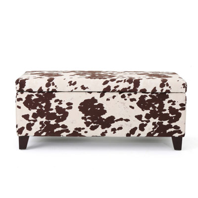 38.25" Velvet Storage Ottoman – Wrinkle Resistant, Ample Storage Space (1 Ottoman Included)